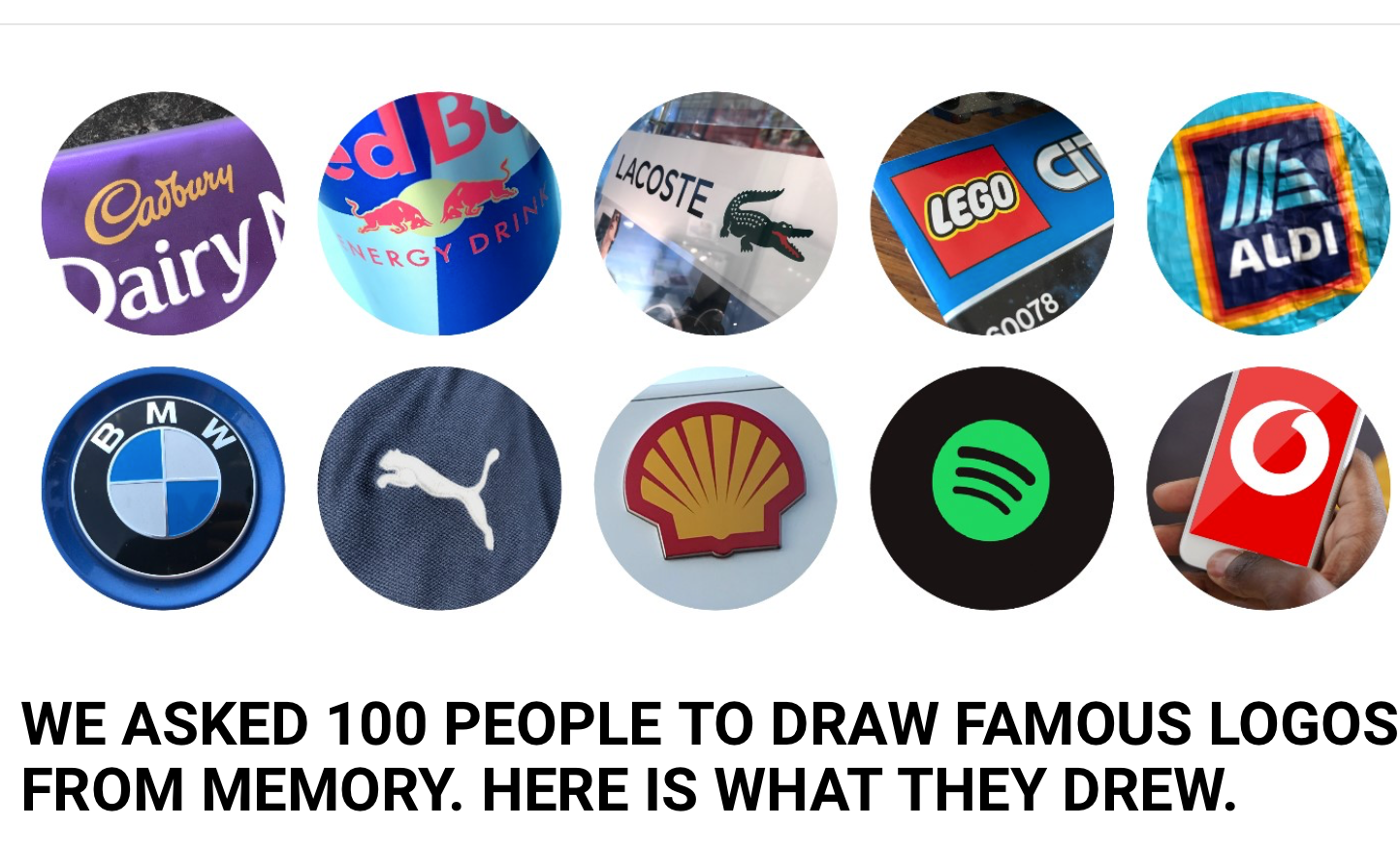 Logos from memory. Memories лого. Draw logo from Memory. Famous logos 100.